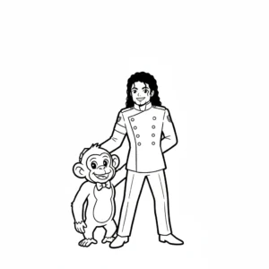 coloriage Michael Jackson et découpage à imprimer
