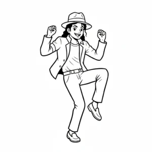 coloriage Michael Jackson et decoupage a imprimer gratuit