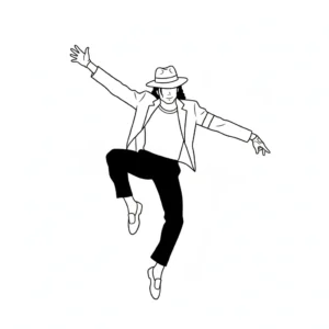 coloriage Michael Jackson à imprimer pour enfant de 12 ans
