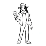 coloriage Michael Jackson à imprimer pour enfant de 12 ans