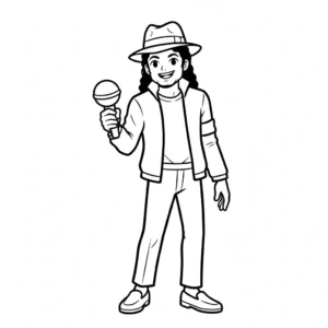 coloriage Michael Jackson à imprimer pour enfant de 12 ans