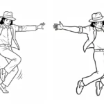 coloriage Michael Jackson pour enfant de 3 ans