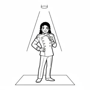 coloriage Michael Jackson pour primaire