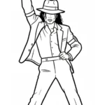 coloriage Michael Jackson gratuit pour enfants