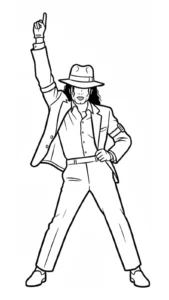 coloriage Michael Jackson gratuit pour enfants