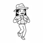 coloriage Michael Jackson à imprimer