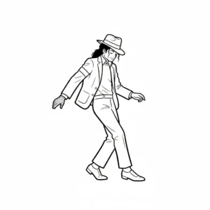 coloriage Michael Jackson pour enfant a imprimer gratuit