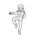 coloriage Michael Jackson à imprimer pour enfant de 2 ans
