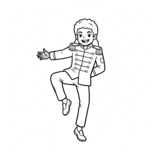 coloriage Michael Jackson à imprimer pour enfant de 2 ans