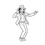 coloriage Michael Jackson à imprimer pour enfant de 12 ans