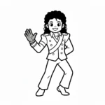 coloriage Michael Jackson pour enfants a imprimer
