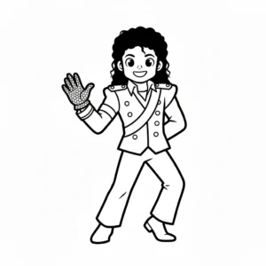 coloriage Michael Jackson pour enfants a imprimer