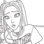 coloriage Mira à imprimer pour enfant de 7 ans