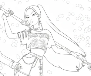 coloriage Mira et decoupage a imprimer gratuit