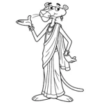 coloriage Panthère Rose à imprimer pour enfant de 9 ans