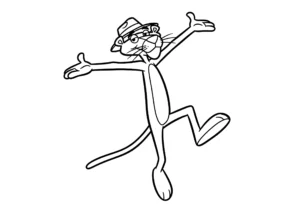 coloriage Panthère Rose à imprimer pour enfants