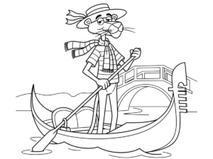 coloriage Panthère Rose à imprimer gratuitement