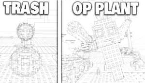 coloriage Plant vs Brainrot à imprimer pour enfant de 6 ans