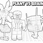 coloriage Plant vs Brainrot a dessiner en ligne