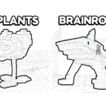 imprimer coloriage Plant vs Brainrot gratuit