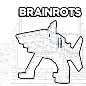 coloriage Plant vs Brainrot à imprimer