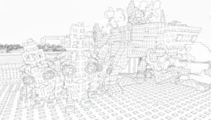 coloriage Plant vs Brainrot à imprimer pour enfant de 7 ans