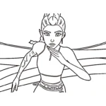 coloriage Rumi Kang gratuit pour enfants