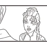 coloriage Rumi Kang à imprimer kawaii
