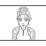 coloriage Rumi Kang de pour enfants