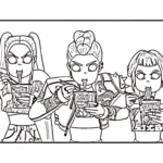coloriage Rumi Kang pour enfant à imprimer