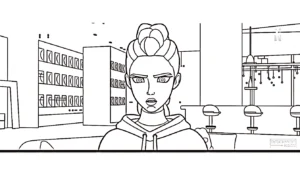 coloriage Rumi Kang pour enfants à imprimer