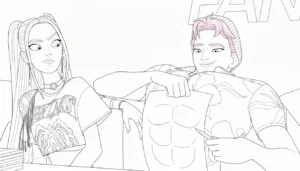 coloriage Saja Boys à imprimer pour enfant de 6 ans