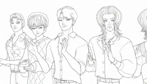 coloriage Saja Boys pour enfant de 7 ans