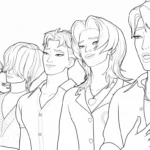 coloriage Saja Boys pour enfants a imprimer gratuit