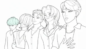 coloriage Saja Boys pour enfants a imprimer gratuit