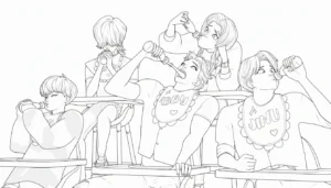 coloriage Saja Boys gratuit pour enfants