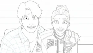 coloriage Saja Boys à imprimer pour enfant de 9 ans
