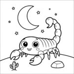 coloriage Scorpion a imprimer pour enfant de 4 ans