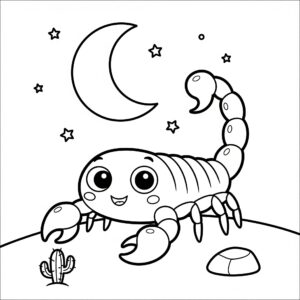 coloriage Scorpion a imprimer pour enfant de 4 ans