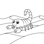coloriage Scorpion a imprimer pour enfant de 4 ans