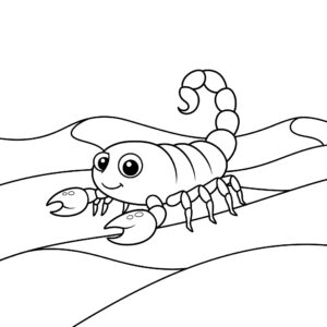 coloriage Scorpion a imprimer pour enfant de 4 ans