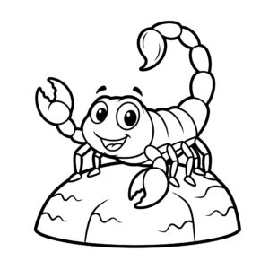 coloriage Scorpion à imprimer pour enfant de 3 ans