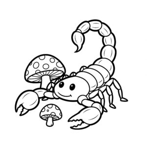 coloriage Scorpion et decoupage a imprimer gratuit