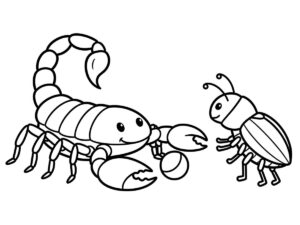coloriage Scorpion à imprimer pour enfant de 2 ans