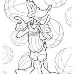 coloriage Space Jam educatif pour enfant