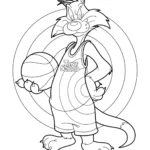 coloriage Space Jam à imprimer pour enfant de 8 ans
