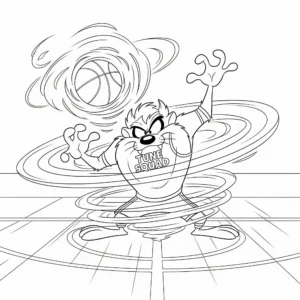 coloriage Space Jam à imprimer pour enfant de 12 ans