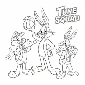 coloriage Space Jam pour enfants à imprimer