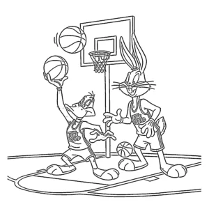 coloriage Space Jam pour enfant de 3 ans