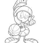 coloriage Space Jam a imprimer pour enfant de 4 ans
